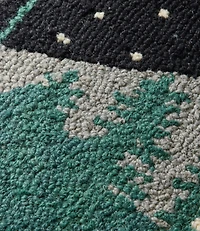 Wool Hooked Novelty Rug, Winter Woods