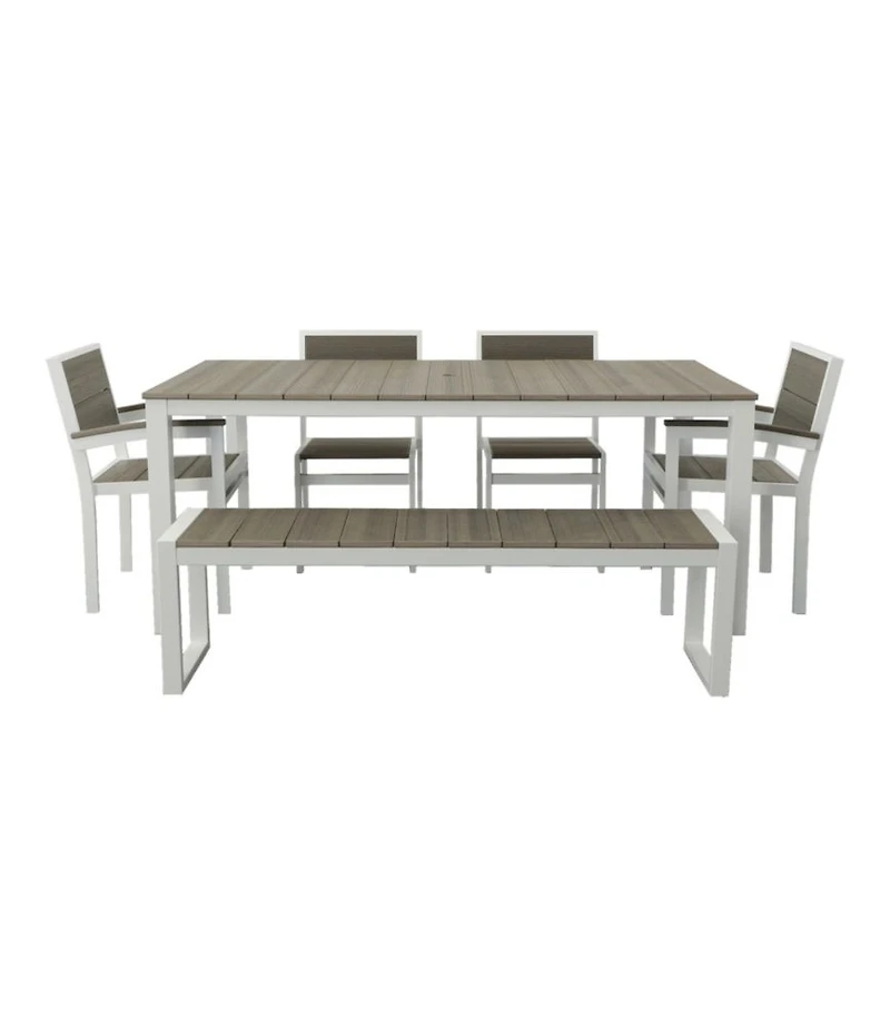 Aluminum/Recycled Poly Lumber Farmhouse Dining Set