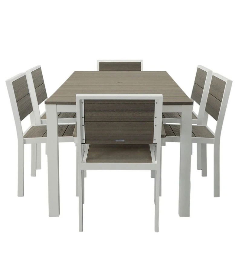 Aluminum/Recycled Poly Lumber Farmhouse Dining Set