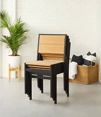 Aluminum/Recycled Poly Lumber Farmhouse Dining Set, Black