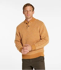 Men's Bean's Classic Ragg Wool Henley Sweater, Bird's-Eye