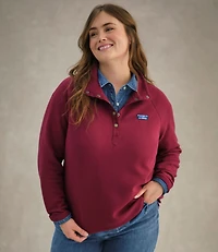 Women's Lakewashed Double-Knit Quarter-Snap