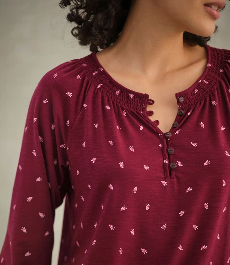 Women's Camden Hills Tee, Three-Quarter-Sleeve Print