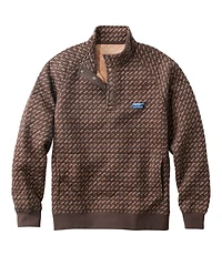 Men's Bean's Quilted Sweatshirt, Mockneck, Print