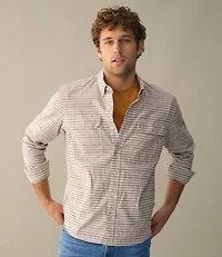 Men's Stonecoast Hemp Shirt, Long-Sleeve, Slightly Fitted Untucked Fit, Stripe