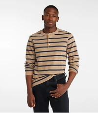 Men's Bean's Vintage Soft Knit Henley, Stripe