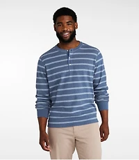 Men's Bean's Vintage Soft Knit Henley, Stripe