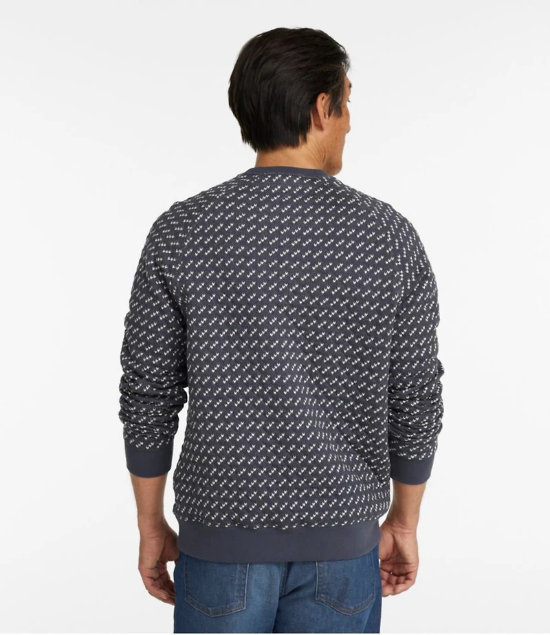 Men's Bean's Quilted Sweatshirt, Crewneck, Print