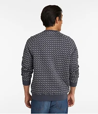Men's Bean's Quilted Sweatshirt, Crewneck, Print