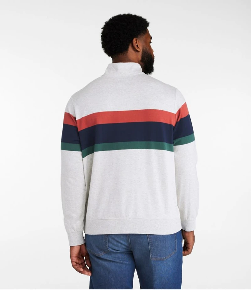 Men's Bean's Vintage Soft Rugby, Mockneck, Chest Stripe