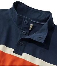 Men's Bean's Vintage Soft Rugby, Mockneck, Chest Stripe
