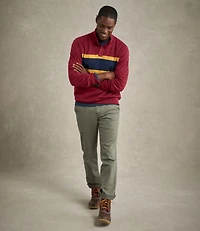 Men's Bean's Vintage Soft Rugby, Mockneck, Chest Stripe