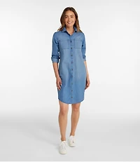 Women's L.L. Bean Heritage Washed Denim Shirt Dress
