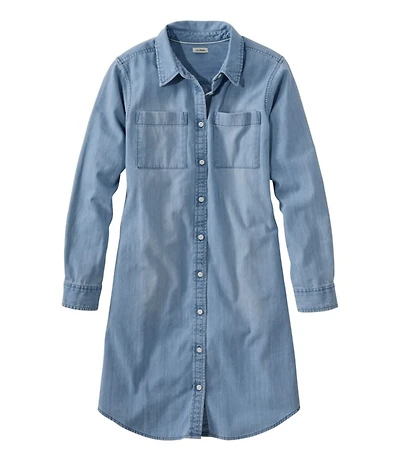 Women's L.L. Bean Heritage Washed Denim Shirt Dress