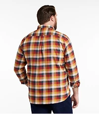 Men's Brushed Jaspé Twill Shirt, Plaid, Traditional Untucked Fit