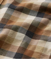 Men's Brushed Jaspé Twill Shirt, Plaid, Traditional Untucked Fit