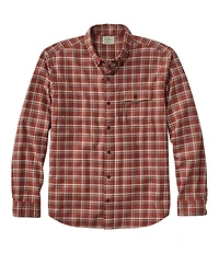 Men's Brushed Jaspé Twill Shirt, Plaid, Traditional Untucked Fit