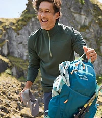 Men's VentureStretch Ottoman-Rib Pullover, Quarter-Zip