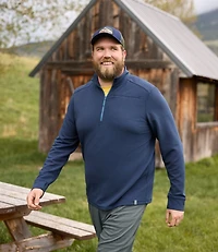 Men's VentureStretch Ottoman-Rib Pullover, Quarter-Zip