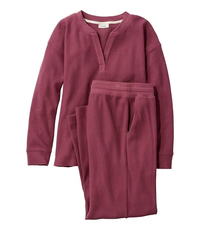 Women's Soft Waffle Sleep Set