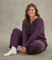 Women's Soft Waffle Sleep Set