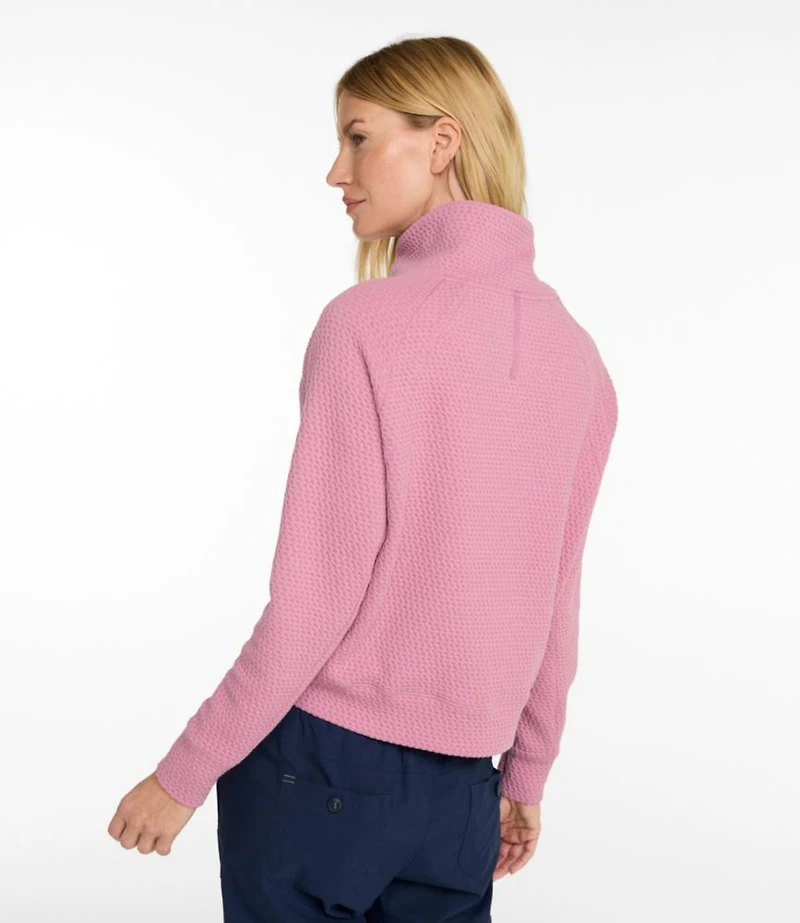 Women's Ridgeknit Half-Zip Pullover, Oversized