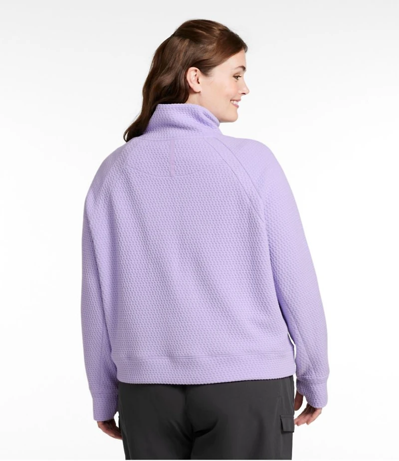 Women's Ridgeknit Half-Zip Pullover, Oversized