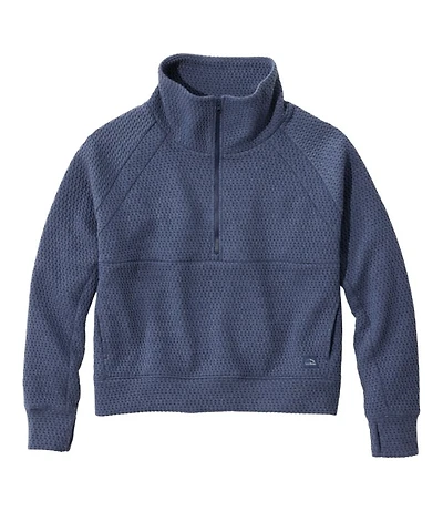 Women's Ridgeknit Half-Zip Pullover, Oversized