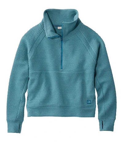 Women's Ridgeknit Half-Zip Pullover, Oversized