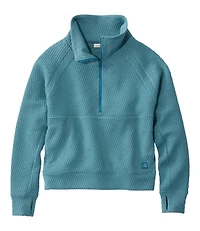 Women's Ridgeknit Half-Zip Pullover, Oversized