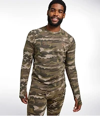 Men's L.L.Bean Heavyweight Base Layer Crew Top, Print