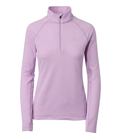Women's L.L.Bean Midweight Base Layer Crew Top, 1/4 Zip