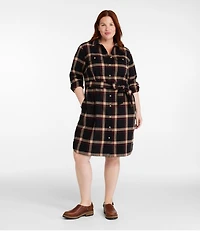 Women's Signature Camp Flannel Shirt Dress, Button-Front