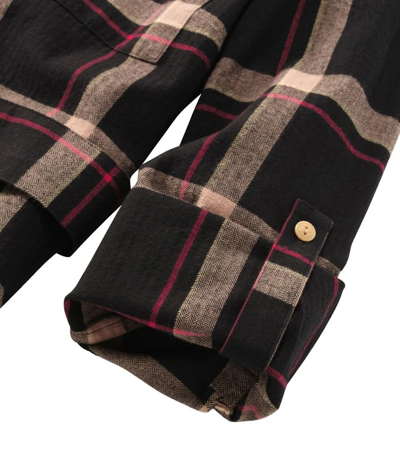 Women's Signature Camp Flannel Shirt Dress, Button-Front