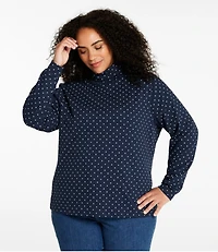 Women's L.L.Bean Interlock Turtleneck, Long-Sleeve Allover Print