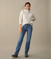 Women's Double L Soft Donegal Sweatshirt, Funnelneck