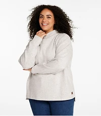 Women's Double L Soft Donegal Sweatshirt, Funnelneck