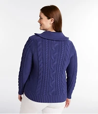Women's Double L® Cable Sweater, Quarter-Zip