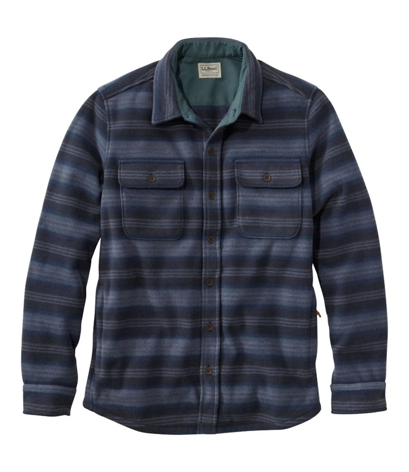 Men's Bean's Mariner Fleece Shirt, Print