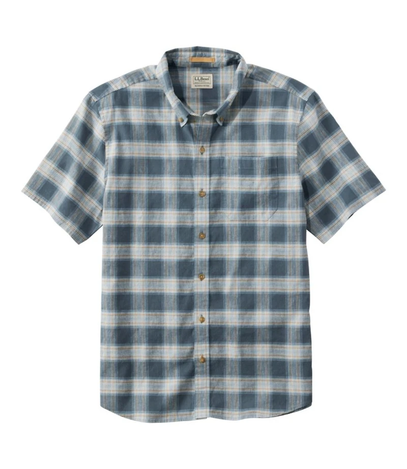Men's Stonecoast Hemp Shirt, Short-Sleeve, Slightly Fitted Untucked Fit