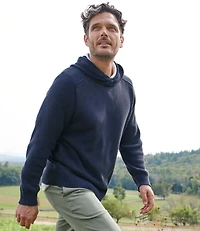 Men's Sunwashed Textured Cotton Sweater, Hoodie