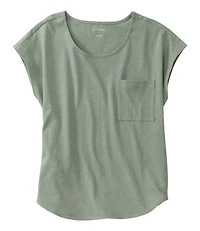Women's Lakeside Linen/Cotton Tee, Short-Sleeve Scoopneck