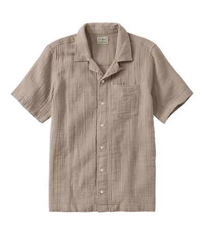 Men's Cloud Gauze Shirt, Short-Sleeve, Slightly Fitted Untucked Fit