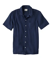 Men's Cloud Gauze Shirt, Short-Sleeve, Slightly Fitted Untucked Fit