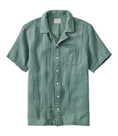 Men's Cloud Gauze Shirt, Short-Sleeve, Slightly Fitted Untucked Fit