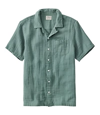 Men's Cloud Gauze Shirt, Short-Sleeve, Slightly Fitted Untucked Fit