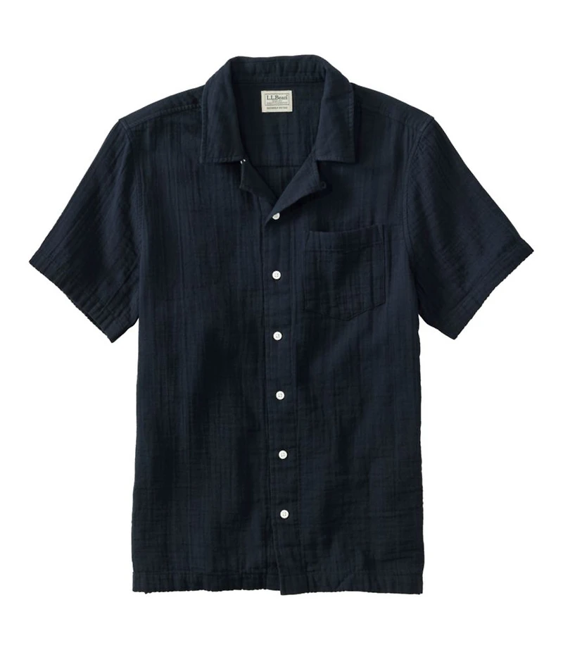 Men's Cloud Gauze Shirt, Short-Sleeve, Slightly Fitted Untucked Fit