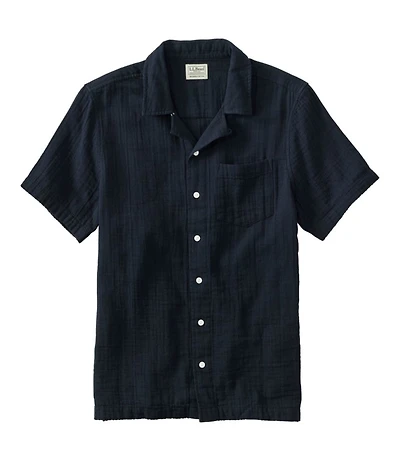 Men's Cloud Gauze Shirt, Short-Sleeve, Slightly Fitted Untucked Fit