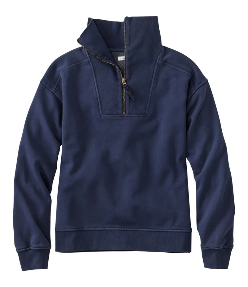 Women's Sunwashed Sweats, Quarter-Zip