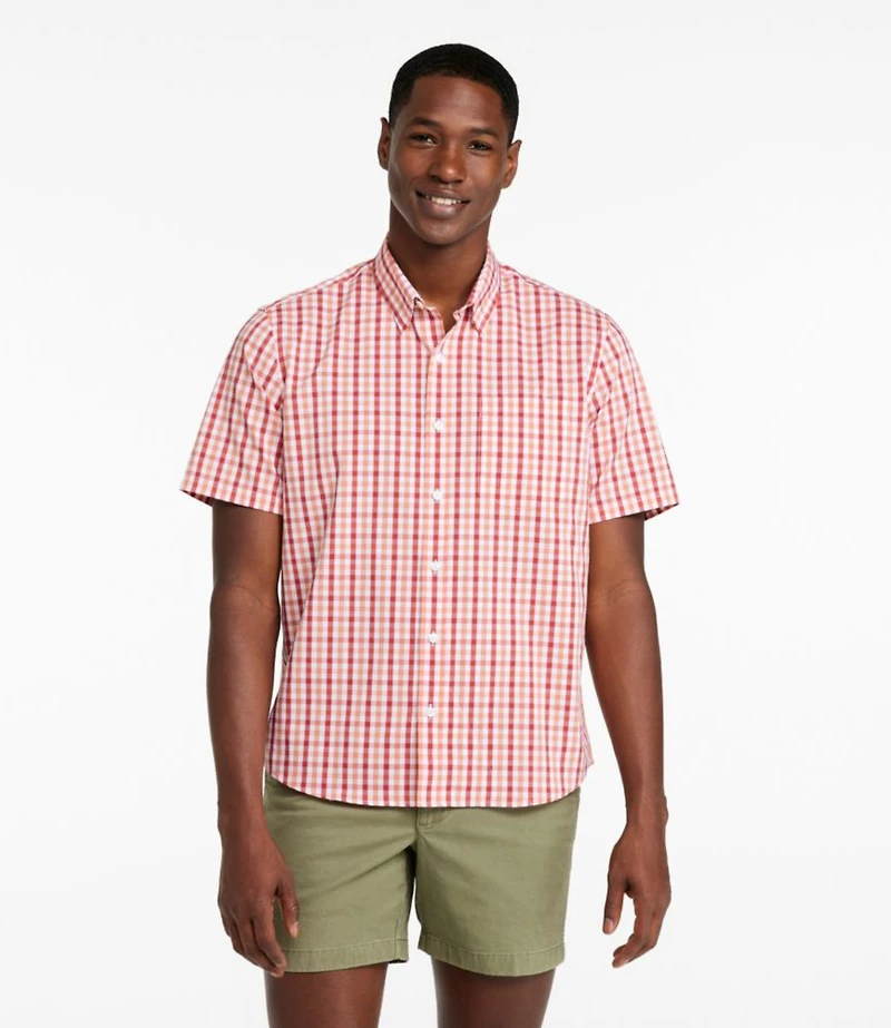 Men's Comfort Stretch Performance® Shirt, Short-Sleeve, Slightly Fitted Untucked Fit